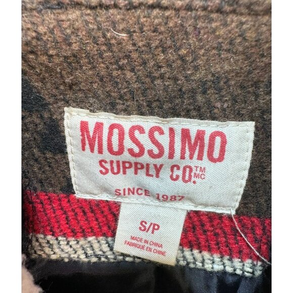 Mossimo Supply Co. Womens Tribal Aztec Pattern Hooded Coat S/P Black Red - Picture 4 of 16